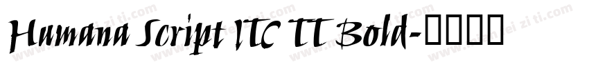 Humana Script ITC TT Bold字体转换